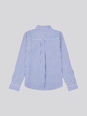 Azul - U.S. Polo Assn. Cotton Poplin Loose Fit Stripe Shirt - Imagem 8 de 10