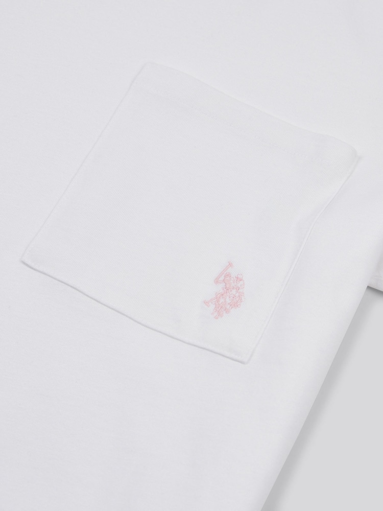 U.S. Polo Assn White Crew Neck Pocket T-Shirt - Image 7 of 7 U.S. Polo Assn White Crew Neck Pocket T-Shirt - Image 7 of 7