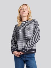 U.S. Polo Assn. Blue Textured Stripe Jumper - Image 1 of 1