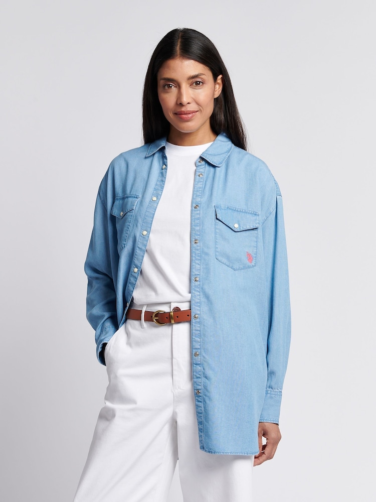 U.S. Polo Assn. Chambray Overshirt - Slika 1 iz 8