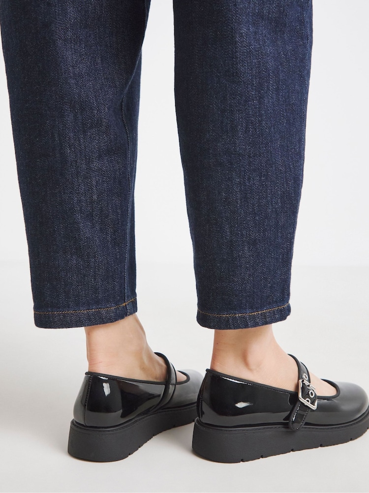 Simply Be Black Extra Wide Fit Chunky Mary Jane Shoe - Image 4 of 4