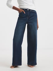 Simply Be Blue 99/1 Slouchy Wide Leg Jeans - Image 3 of 4