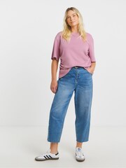 Simply Be Pink Cinched Waist T-Shirt - Image 4 of 4