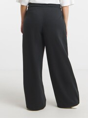 Simply Be Black Tie Waist Wide Leg Joggers - Image 2 of 4