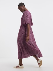 Simply Be Purple Button Up Midi Dress - Image 2 of 4