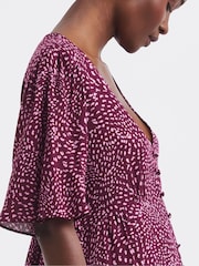 Simply Be Purple Button Up Midi Dress - Image 3 of 4