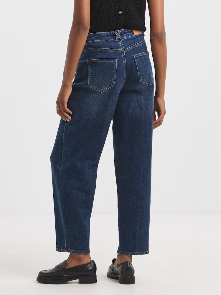 Simply Be Blue Smart Tapered Barrel Jeans - Image 2 of 4 Simply Be Blue Smart Tapered Barrel Jeans - Image 2 of 4