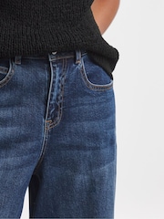 Simply Be Blue Smart Tapered Barrel Jeans - Image 3 of 4