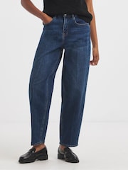 Simply Be Blue Smart Tapered Barrel Jeans - Image 4 of 4