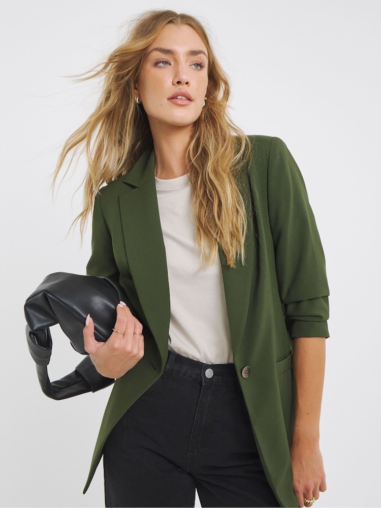 Simply Be Green Value Relaxed Blazer - Image 1 of 4