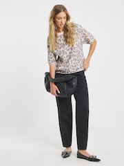 Simply Be Animal Short Sleeve Knitted Jumper - Image 4 of 4