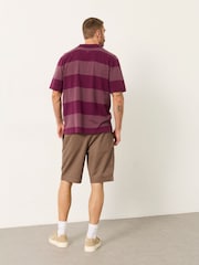FatFace Brown Pleat Front Chino Shorts - Image 2 of 6