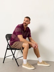 FatFace Brown Pleat Front Chino Shorts - Image 4 of 6
