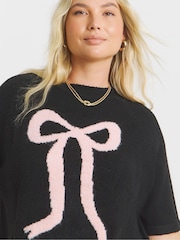 Simply Be Black Cherry Short Sleeve Jumper - Image 3 of 4