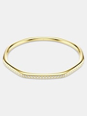 Swarovski White Round Cut Octagon Shape Gold Tone Dextera Bangle - Image 1 of 7
