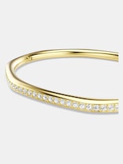 Swarovski White Round Cut Octagon Shape Gold Tone Dextera Bangle - Image 4 of 7