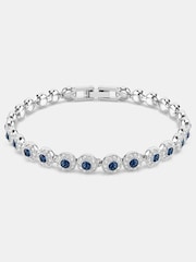 Swarovski Blue Rhodium Plated Round Cut Una Angelic Tennis Bracelet - Image 1 of 10