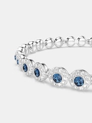 Swarovski Blue Rhodium Plated Round Cut Una Angelic Tennis Bracelet - Image 4 of 10