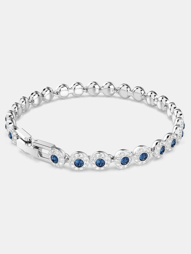 Swarovski Rhodium Plated Round Cut Una Angelic Tennis Bracelet - صورة 6 من 6