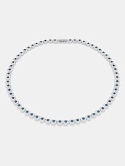 Swarovski Rhodium Plated Round Cut Una Angelic Tennis Necklace - Imagen 1 de 6