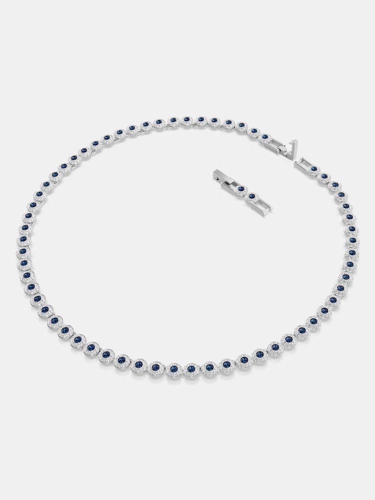 Swarovski Rhodium Plated Round Cut Una Angelic Tennis Necklace - Imagen 2 de 6