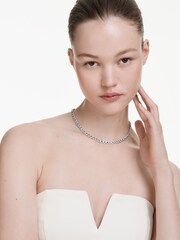Swarovski Rhodium Plated Round Cut Una Angelic Tennis Necklace - Imagen 6 de 6