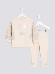 River Island Girls Sequin Hybrid Sweater Set - Slika 1 iz 5