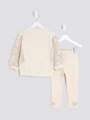 River Island Girls Sequin Hybrid Sweater Set - Slika 2 iz 5