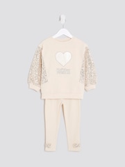 River Island Girls Sequin Hybrid Sweater Set - Slika 3 iz 5