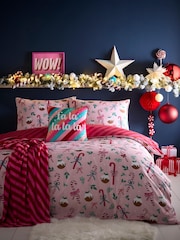 Fusion Multi Merry Christmas Deer Festive Velvet Filled Cushion - Image 4 of 4