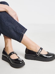 Simply Be Black Wide Fit Chunky Mary Jane Shoes - Image 1 of 4