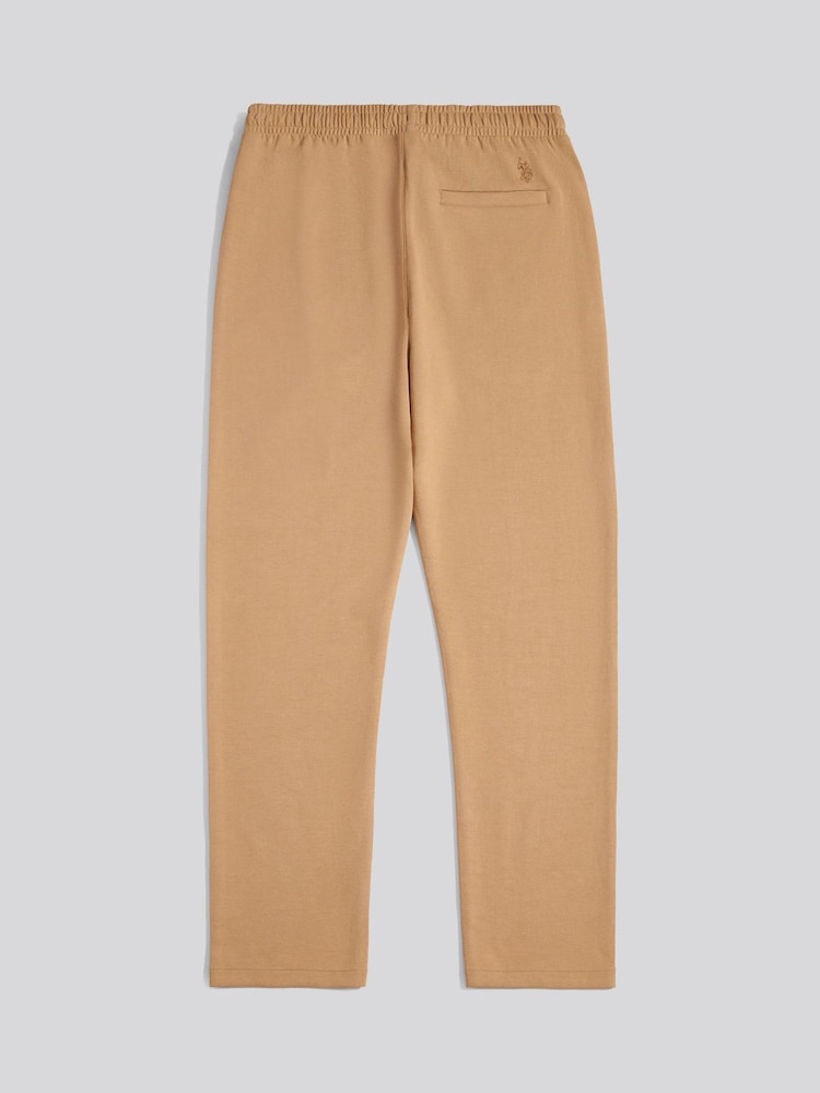 U.S. Polo Assn. Brown Mens Comfort Drawstring Smart Joggers - Image 2 of 4 U.S. Polo Assn. Brown Mens Comfort Drawstring Smart Joggers - Image 2 of 4