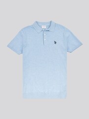 U.S. Polo Assn. CHAMBRAY BLUE Mens Combed Cotton Polo Shirt - Image 6 of 7