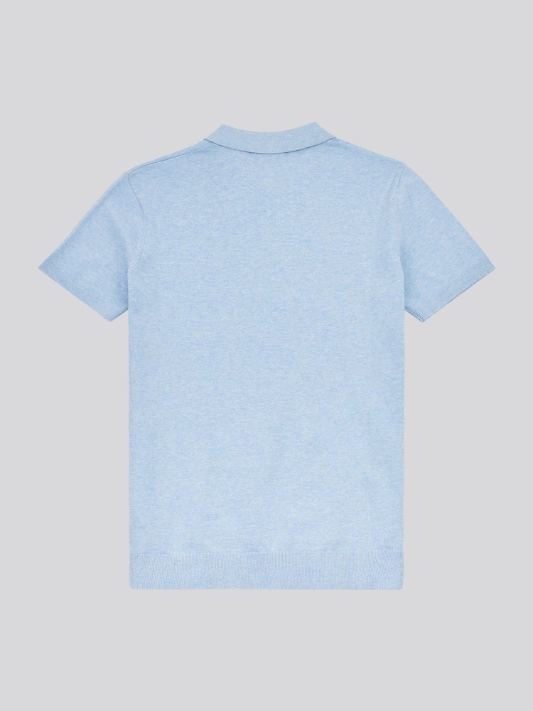 U.S. Polo Assn. CHAMBRAY BLUE Mens Combed Cotton Polo Shirt - Image 7 of 7 U.S. Polo Assn. CHAMBRAY BLUE Mens Combed Cotton Polo Shirt - Image 7 of 7