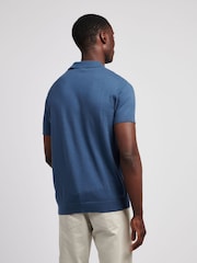 U.S. Polo Assn. Blue Mens Combed Cotton Polo Shirt - Image 3 of 7