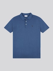 U.S. Polo Assn. Blue Mens Combed Cotton Polo Shirt - Image 5 of 7
