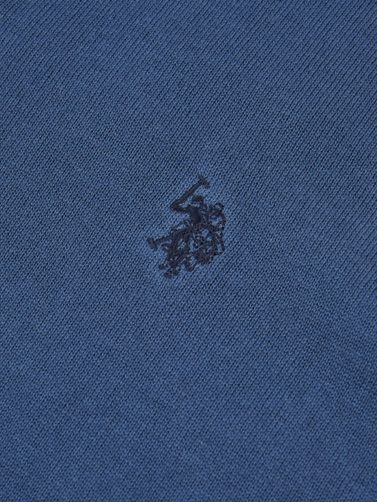 U.S. Polo Assn. Blue Mens Combed Cotton Polo Shirt - Image 7 of 7