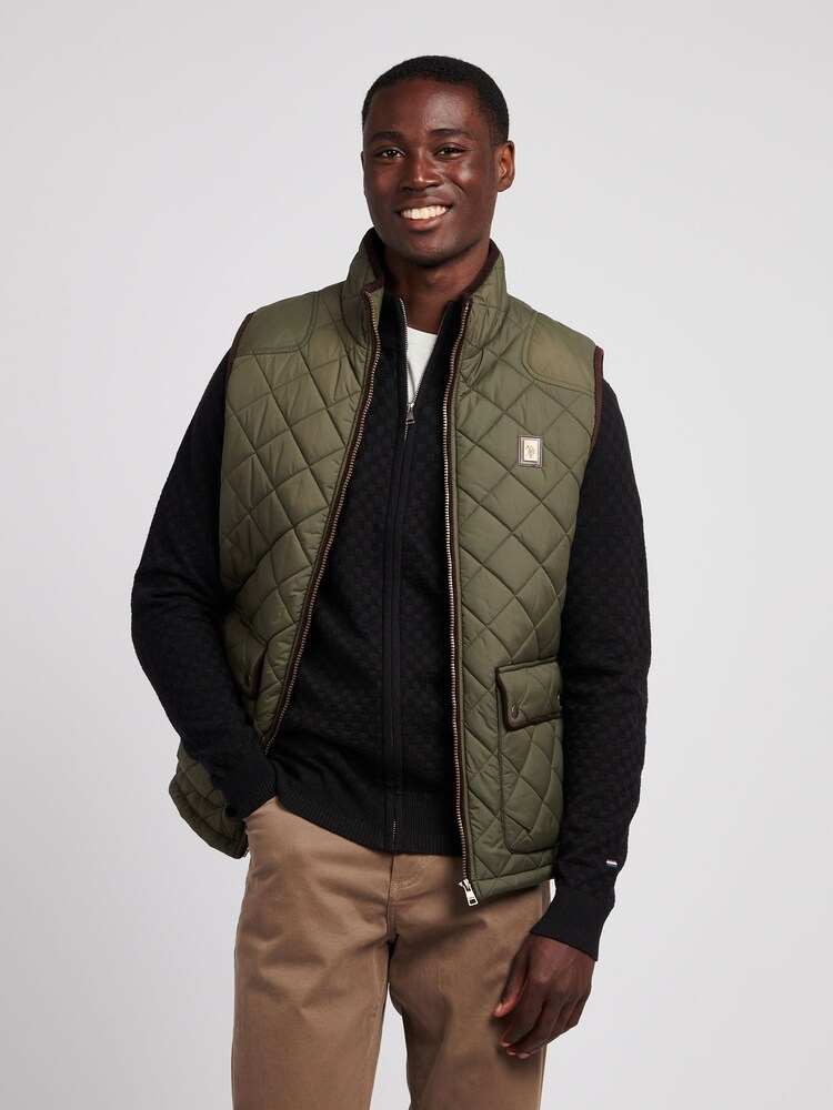 U.S. Polo Assn. Green Mens Quilted Country Gilet - Image 1 of 11 U.S. Polo Assn. Green Mens Quilted Country Gilet - Image 1 of 11