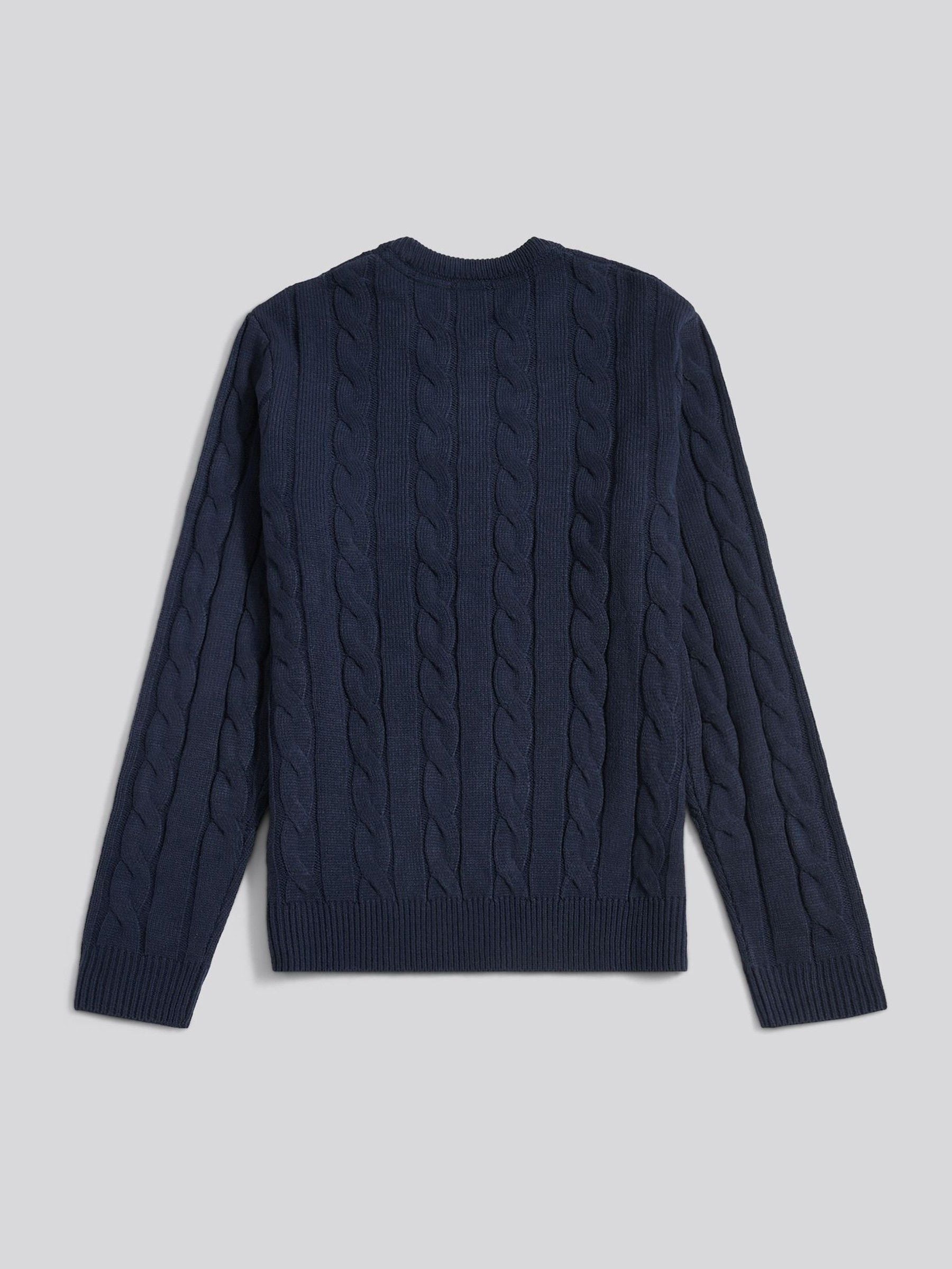 Buy U.S. Polo Assn. Blue Mens Cable Knit Crew Jumper from Next USA