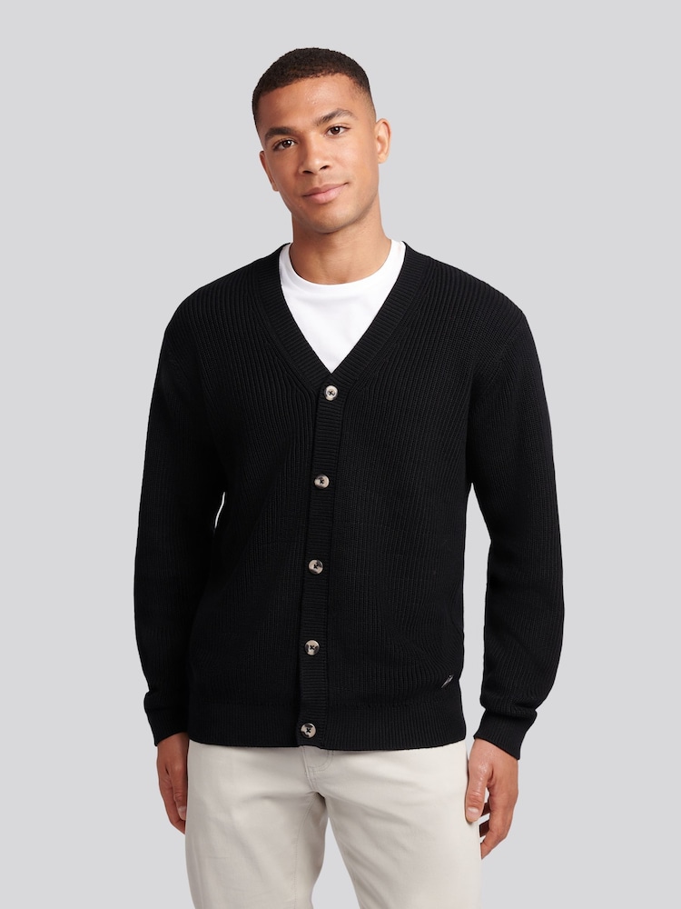 U.S. Polo Assn. Black Mens Aran Mix Knit Funnel Jumper - Image 1 of 7 U.S. Polo Assn. Black Mens Aran Mix Knit Funnel Jumper - Image 1 of 7