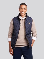 U.S. Polo Assn. Blue Mens Quilted Country Gilet - Image 1 of 11