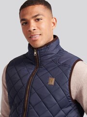 U.S. Polo Assn. Blue Mens Quilted Country Gilet - Image 2 of 11