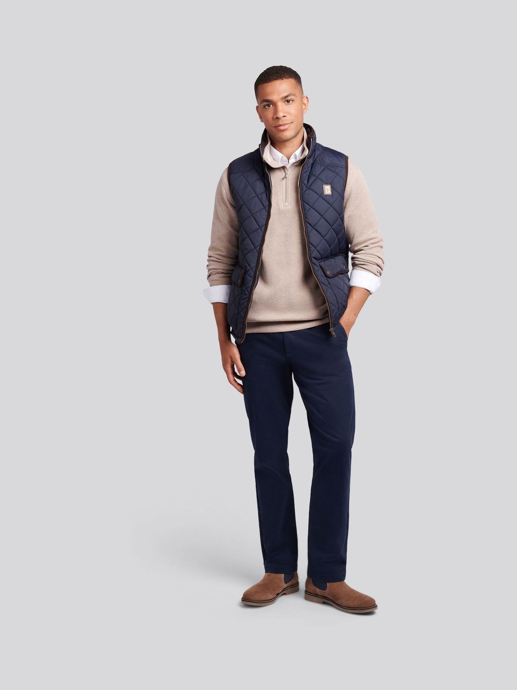 Buy U.S. Polo Assn. Blue Mens Quilted Country Gilet from Next USA