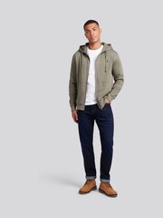 Verde - U.S. Polo Assn. Hoodiecom capuz e zíper Double Horsemen Loopback masculino - Imagem 3 de 9