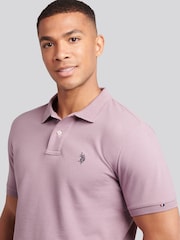 U.S. Polo Assn. Purple Mens Double Horsemen Polo Shirt - Image 3 of 8