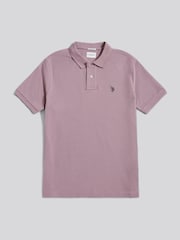 U.S. Polo Assn. Purple Mens Double Horsemen Polo Shirt - Image 7 of 8
