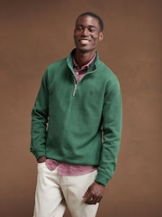 U.S. Polo Assn. Green Mens French Rib 1/4 Funnel Sweatshirt - Image 1 of 10