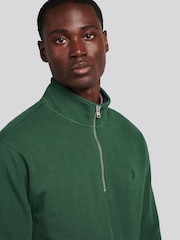 U.S. Polo Assn. Green Mens French Rib 1/4 Funnel Sweatshirt - Image 3 of 10