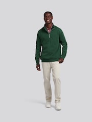 U.S. Polo Assn. Green Mens French Rib 1/4 Funnel Sweatshirt - Image 5 of 10
