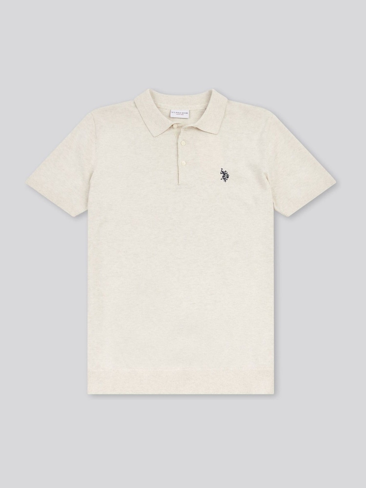Natural - U.S. Polo Assn. Mens Combed Cotton Polo Shirt - Imagen 1 de 3